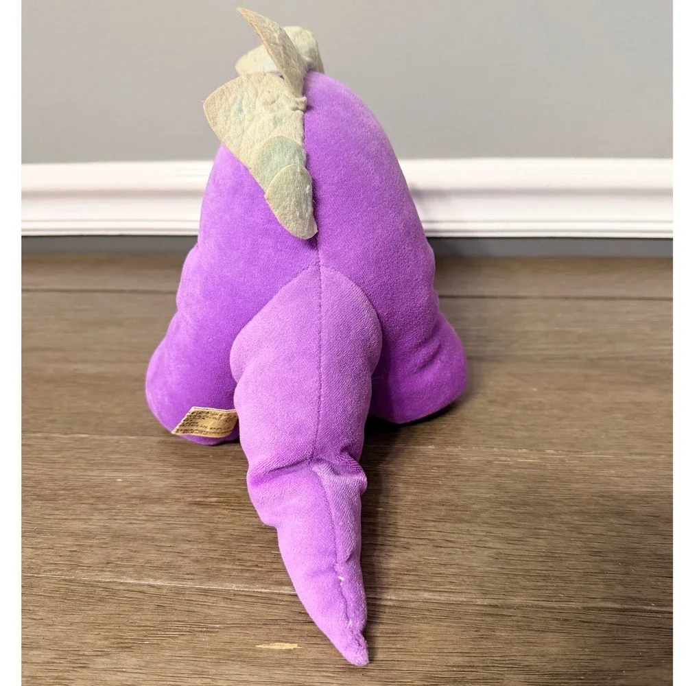 Vintage 1987 Applause Purple Stegosaurus Dinosaur‎ Plush Sleepy Eyes 12